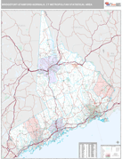 Bridgeport-Stamford-Norwalk Metro Area Digital Map Premium Style